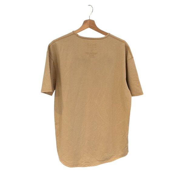 BYLT Premium Dot Texture Tee – Curved Hem, Sand Tan, Size XL - Picture 2 of 6